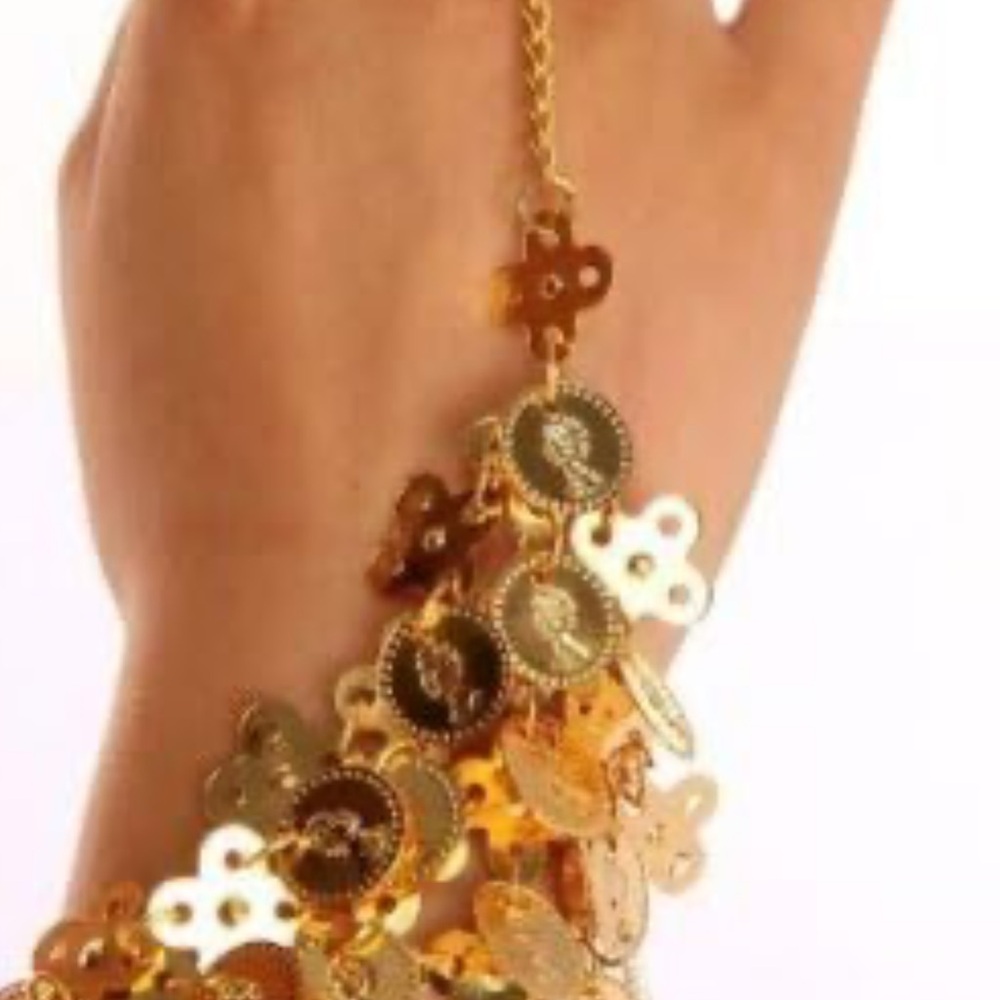 Gold Coin Charm Bracelet